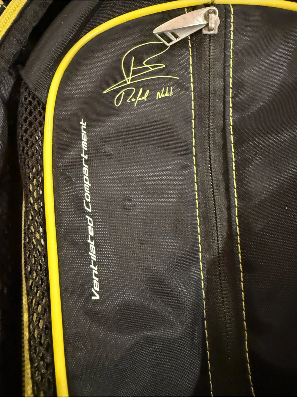 Babolat x Raphael Nader Pure Aero Backpack Tennis Bag - Black & Yellow